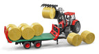 BRUDER - BALE TRANSPORT TRAILER WITH 8 BALES