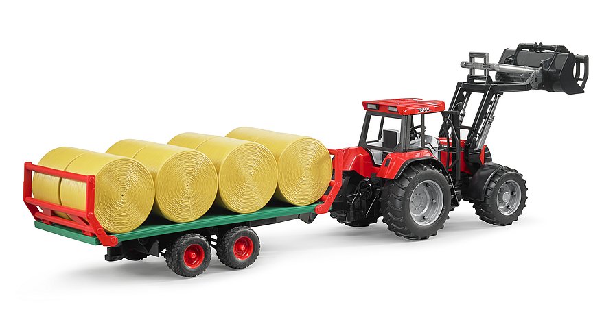 BRUDER - BALE TRANSPORT TRAILER WITH 8 BALES