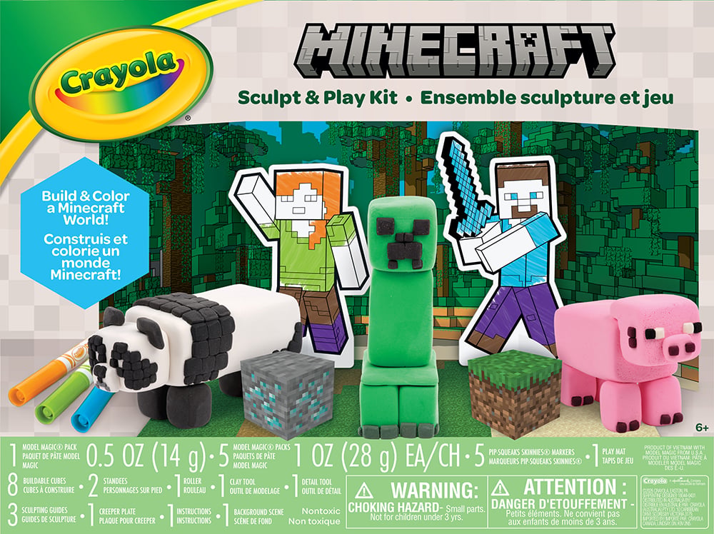 CRAYOLA - ENSEMBLE DE SCULPTURE ET DE JEU MINECRAFT