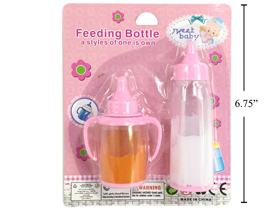 2 BIBERONS - BOUTEILLE DE JUS AVEC BOUTEILLE DE LAIT