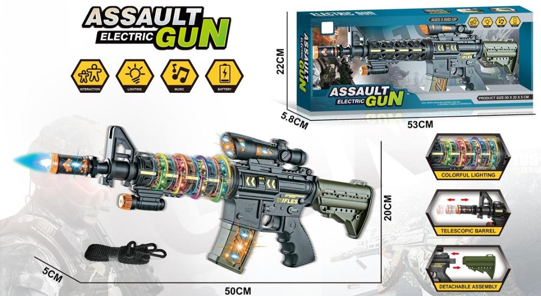 FUSIL D'ASSAUT M16 AVEC LUMIÈRE, SON ET VIBRATIONS