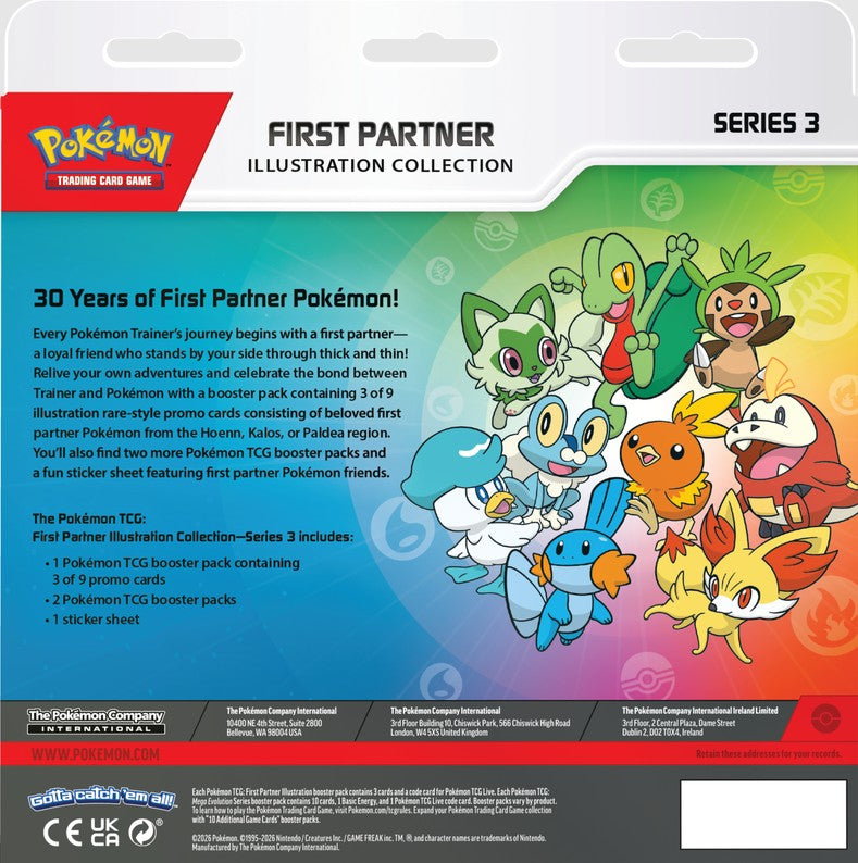 CARTES DE POKÉMON - POKEMON FIRST PARTNER ILLUSTRATION COLLECTION SERIES 3 - Version anglaise