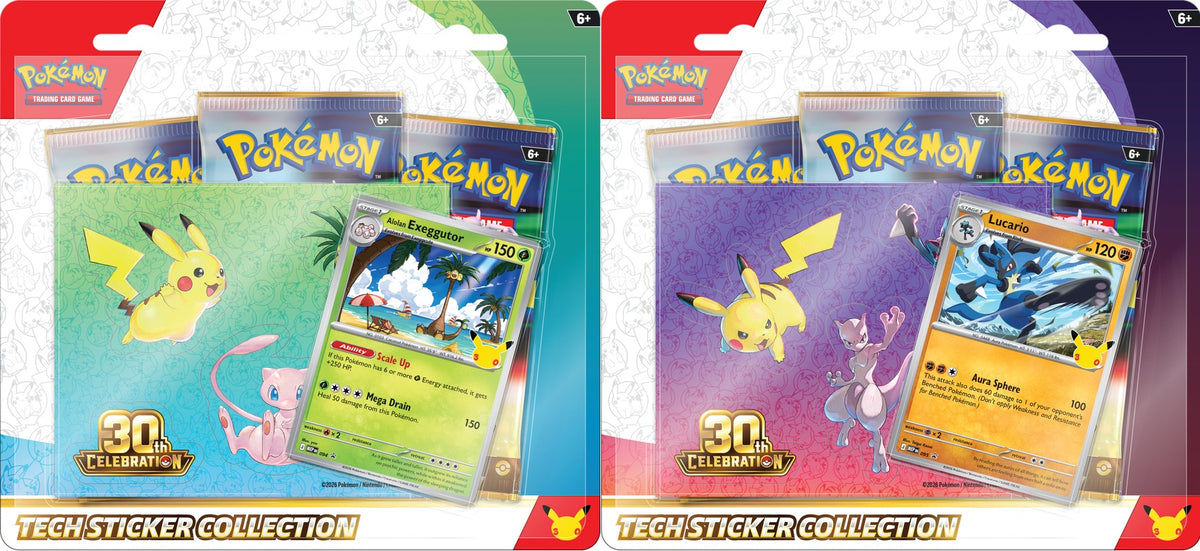 POKÉMON CARDS - POKEMON 30TH CELEBRATION TECH STICKER COLLECTION ASST (EN)