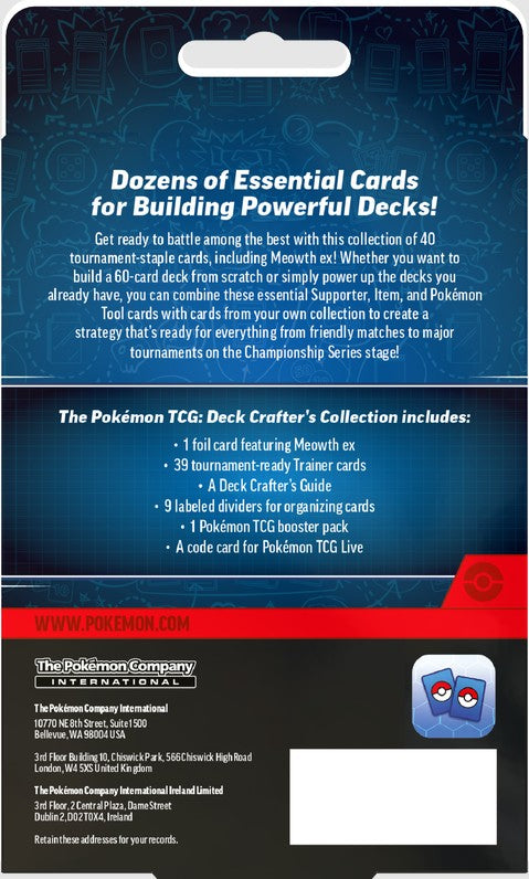 CARTES DE POKÉMON - POKEMON DECK CRAFTER'S COLLECTION - Version anglaise