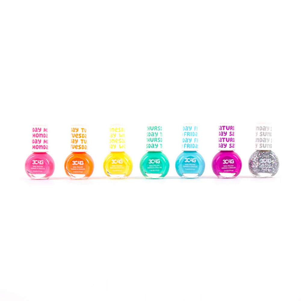 3C4G - ENSEMBLE DE 7 VERNIS À ONGLES ARC-EN-CIEL DE LA SEMAINE