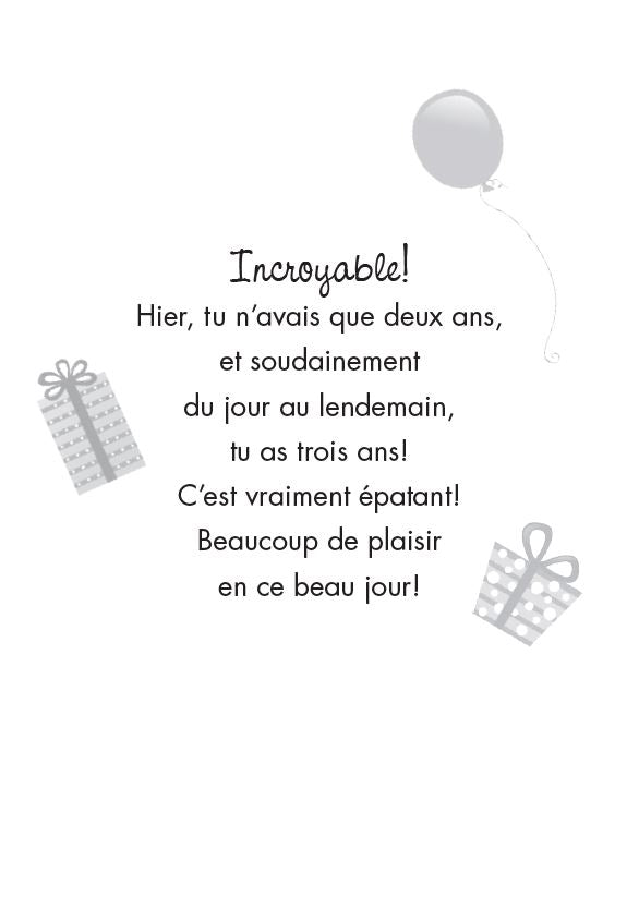 3 ANS - BONNE FÊTE, DÉJÀ 3 ANS! - DE MILLBROOK