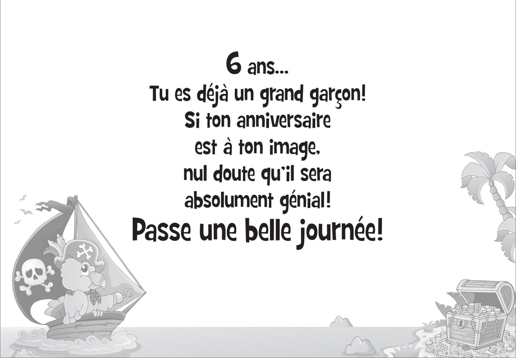 6 ANS - CARTE D'ANNIVERSAIRE - DE MILLBROOK