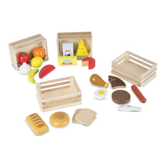 MELISSA AND DOUG - BOÎTE AVEC ALIMENTS EN BOIS