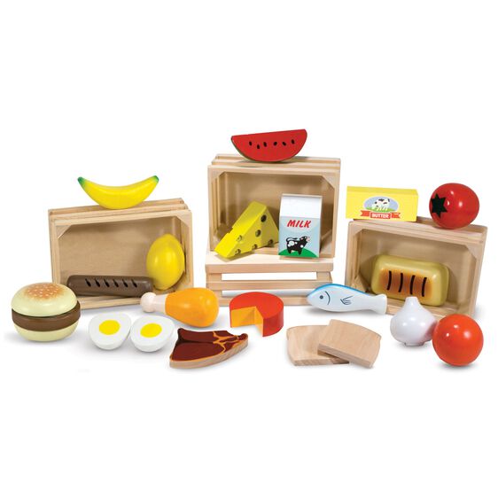 MELISSA AND DOUG - BOÎTE AVEC ALIMENTS EN BOIS