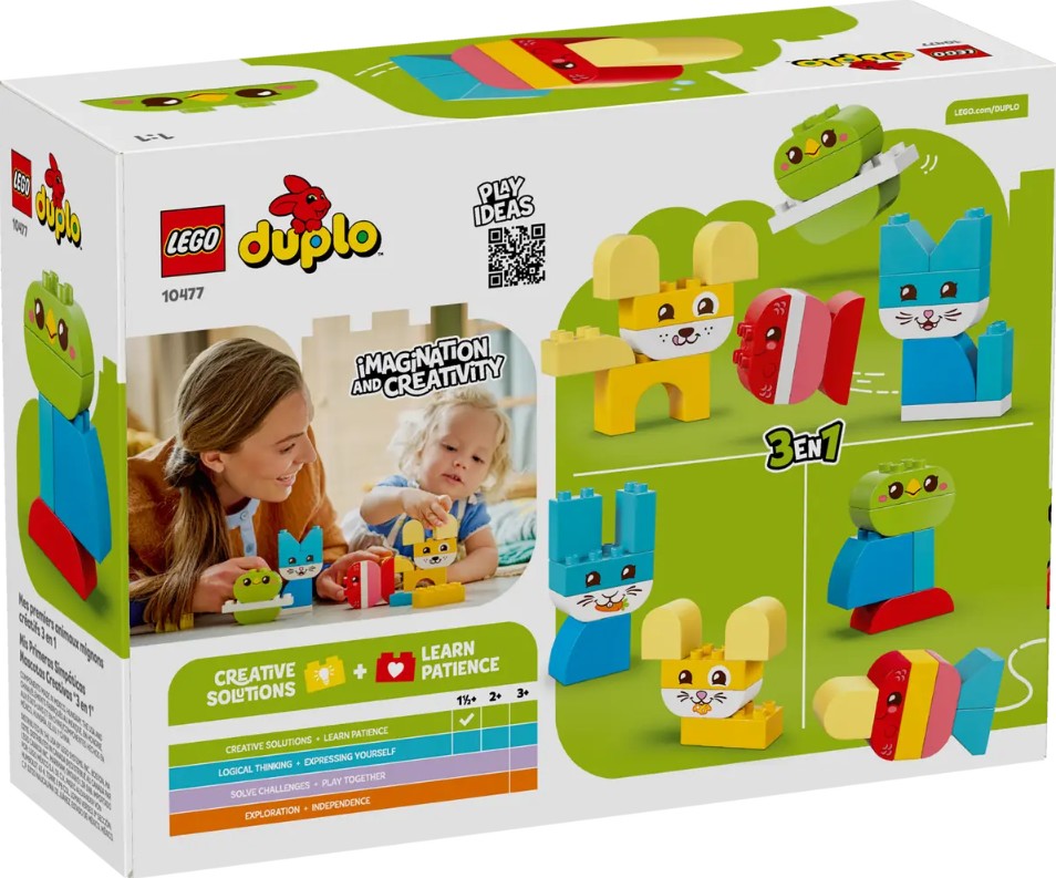 LEGO DUPLO - LES ANIMAUX DE COMPAGNIE CRÉATIFS 3 EN 1 #10477