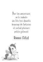 ANNIVERSAIRE - CARTE DE LICORNE AVEC C'EST TA FÊTE, CHÈRE PETITE - DE MILLBROOK