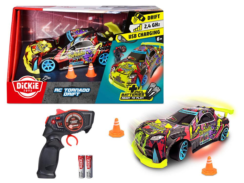 DICKIE - TÉLÉGUIDÉ TORNADE DRIFT 22 CM (8.66") 1:24