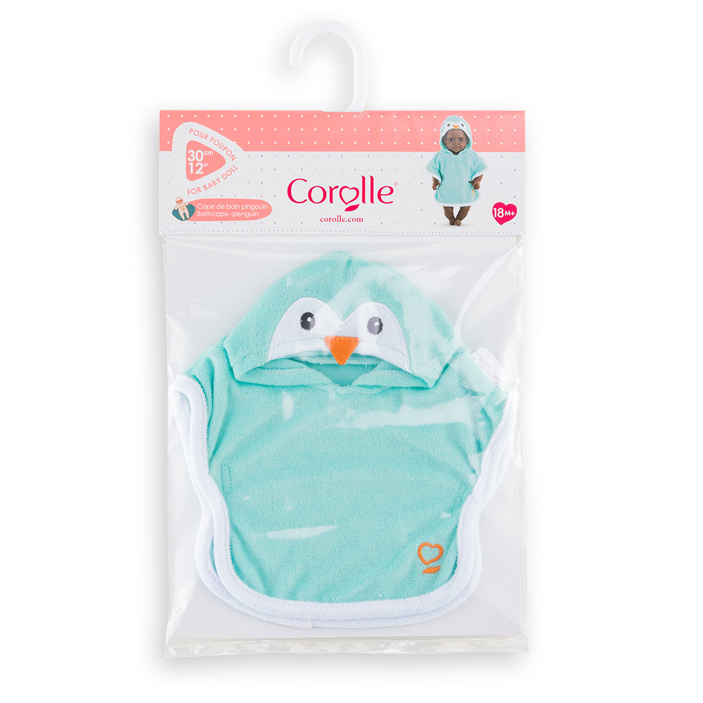 COROLLE - VÊTEMENTS DE POUPÉES - CAPE DE BAIN PINGOUIN 12" (30CM)