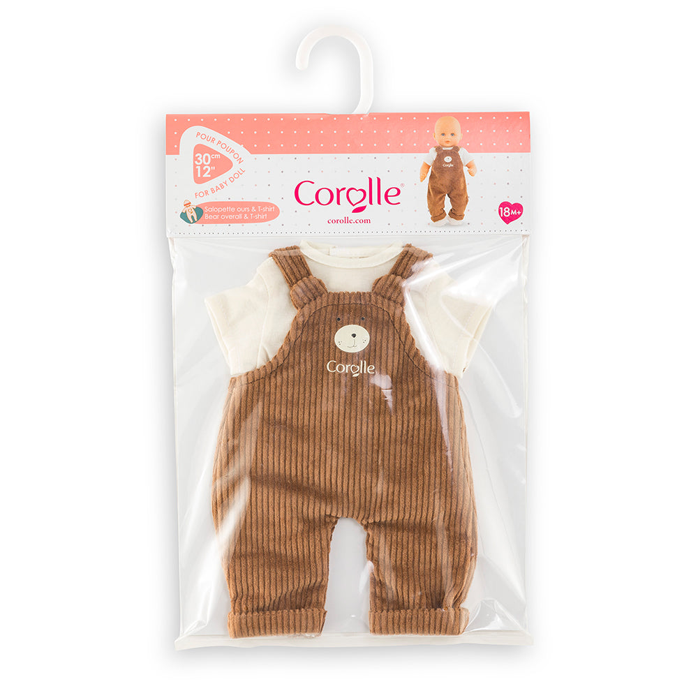COROLLE - VÊTEMENTS DE POUPÉES - PETIT EXPLORATEUR - SALOPETTE OURS ET T-SHIRT 30 CM (12")