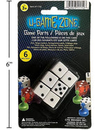 SET OF 5 OR 6 DICE ON CARD