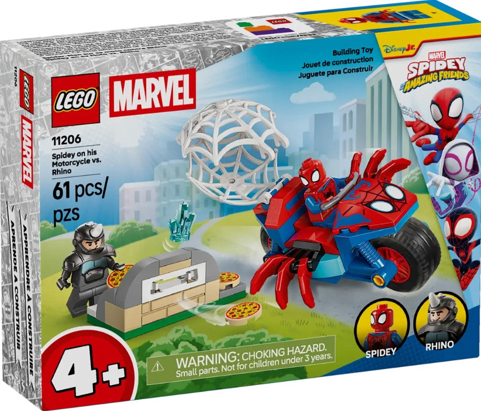 LEGO MARVEL - SPIDER-MAN SUR SA MOTO CONTRE RHINO #11206