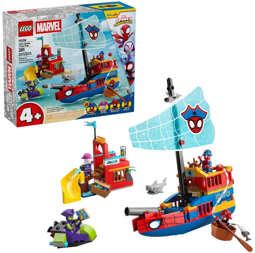 LEGO MARVEL - LE BATEAU PIRATE DE L'ÉQUIPE SPIDEY #11208