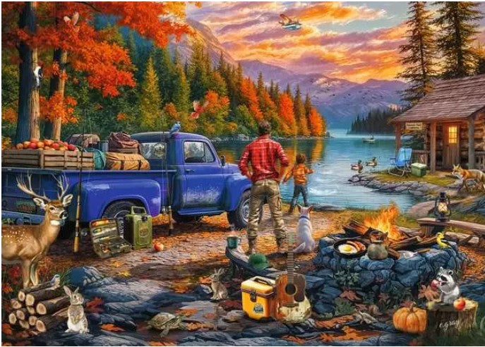 RAVENSBURGER CASSE-TÊTE 300 PIÈCES - LARGES PIÈCES - LAC SUNSET #12001838