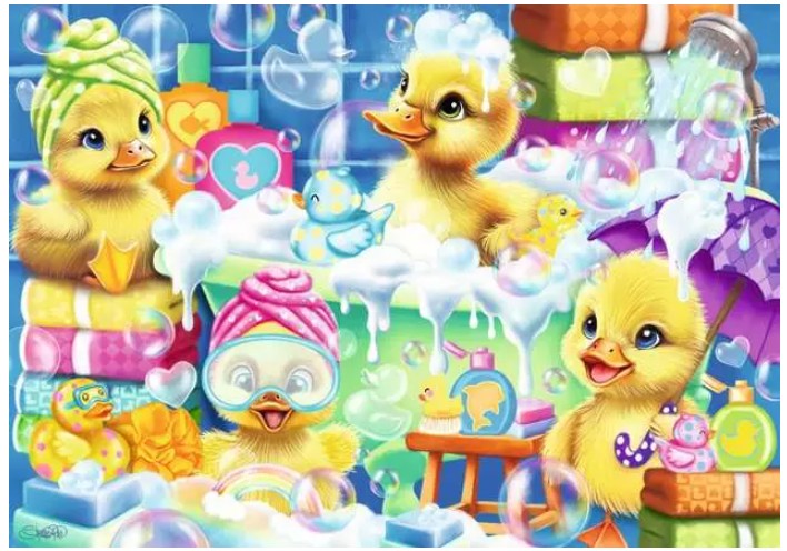 RAVENSBURGER JIGSAW PUZZLE 35 PIECES - LITTLE BATH DUCKS #12004299