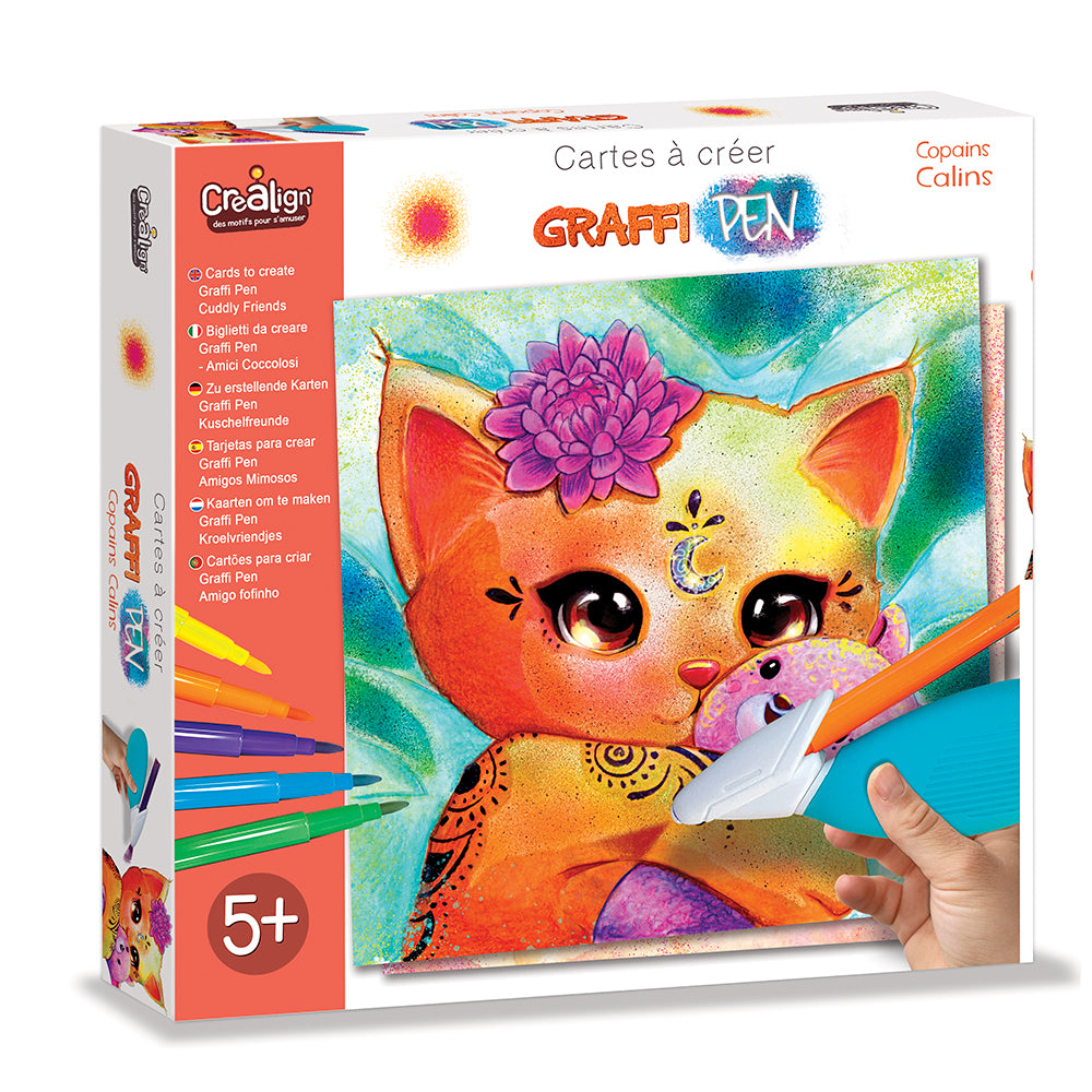 CREALIGN - CARTES À CRÉER GRAFFI PEN - COPAINS CÂLINS