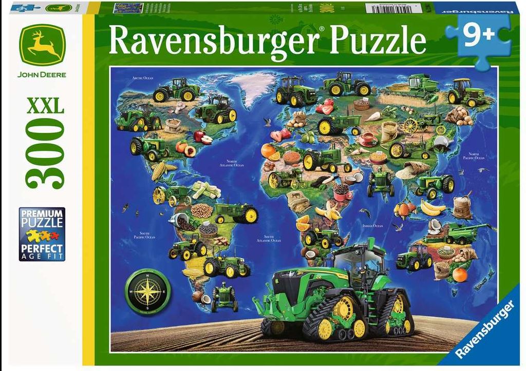 RAVENSBURGER JIGSAW PUZZLE 300 LARGE PIECES - THE WORLD OF JOHN DEERE #12984