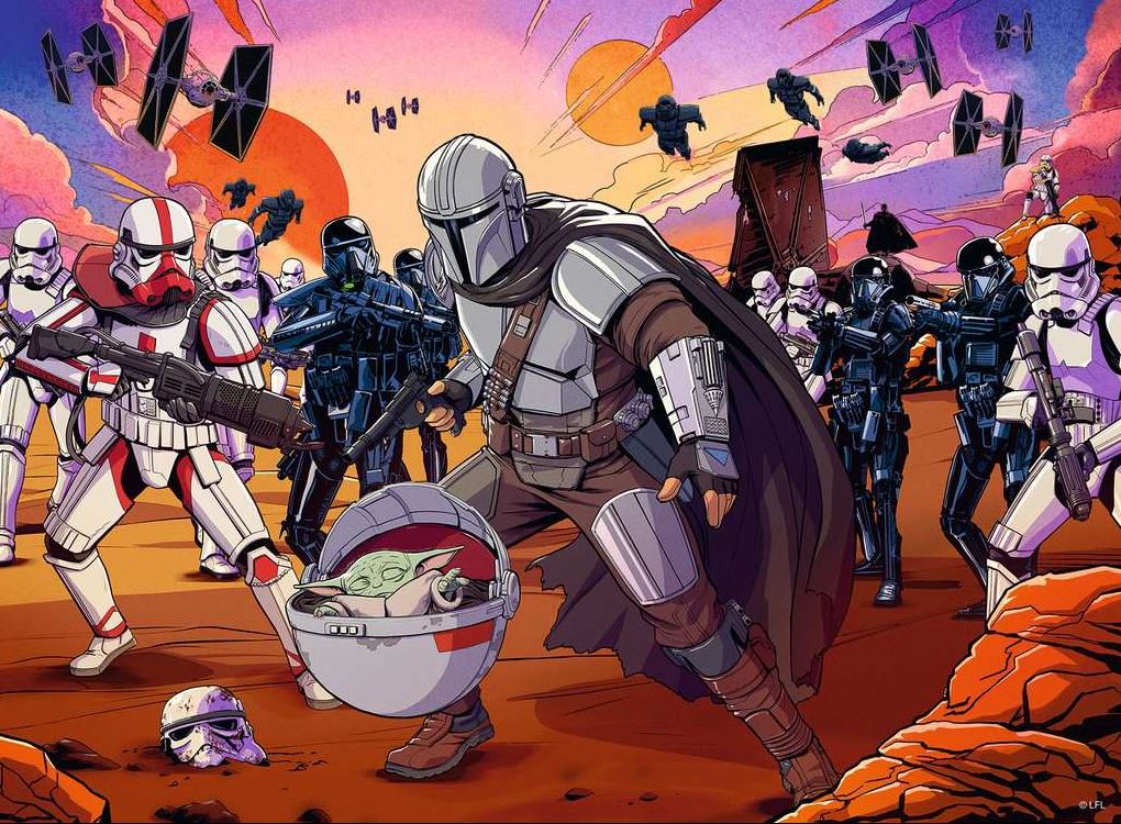RAVENSBURGER PUZZLE 200 PIECES XXL - THE MANDALORIAN IN ACTION #13278