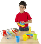 MELISSA AND DOUG - SERVICE DE VAISSELLE ET ÉGOUTTOIR 4 COUVERTS