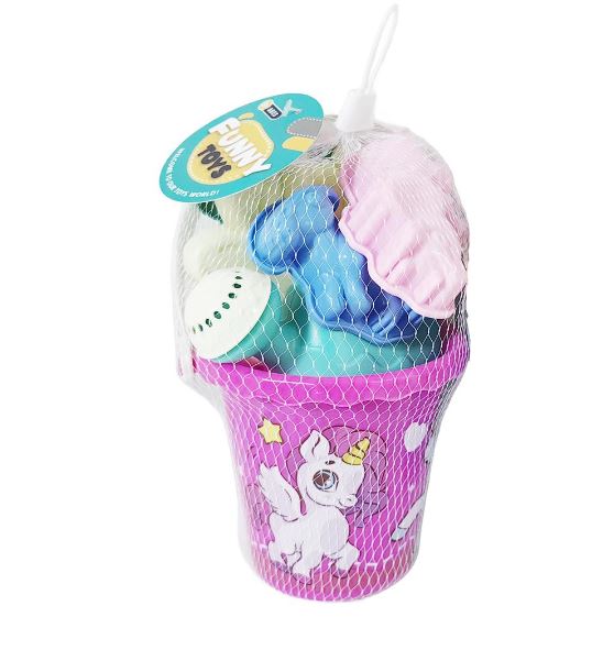 SUNNY DAYS - 6-PIECE UNICORN BEACH PLAY SET
