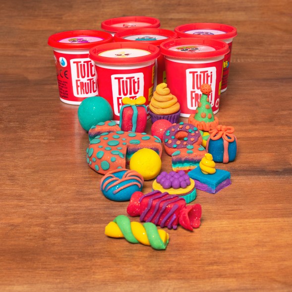 *25 TUTTI FRUTTI - 6 SHIMMERING MODELING DOUGH POTS