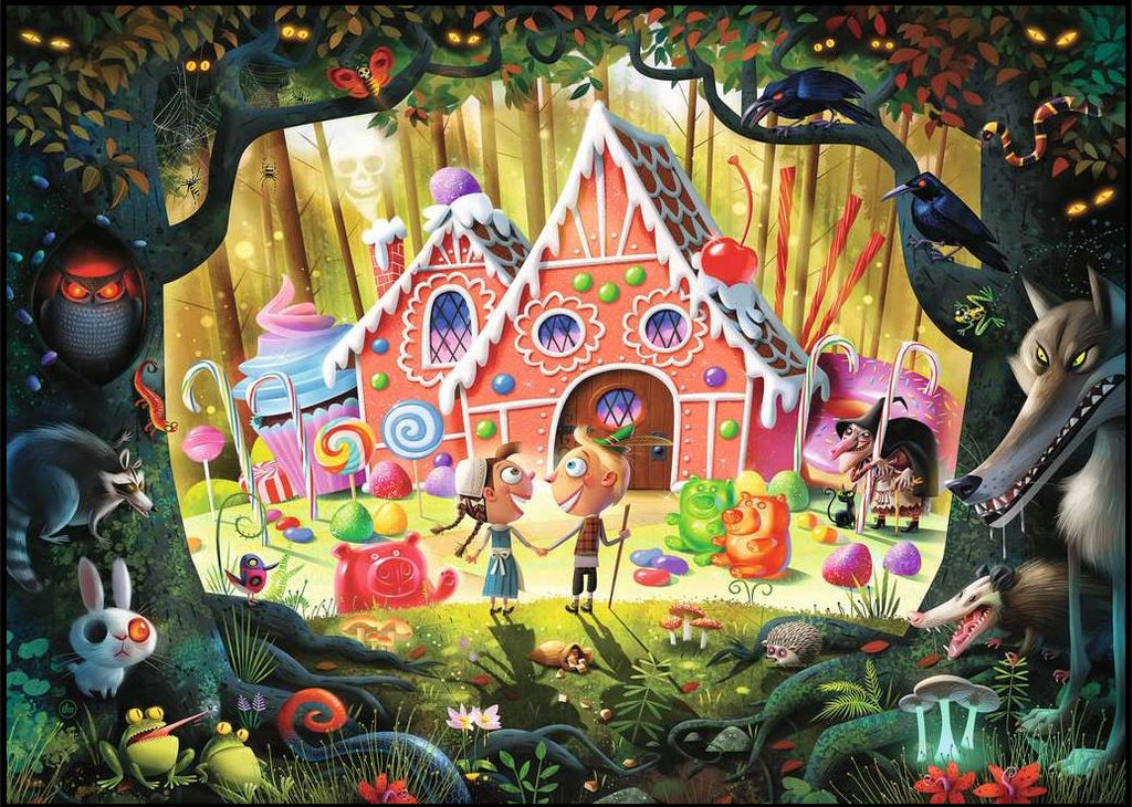RAVENSBURGER JIGSAW PUZZLE 1000 PIECES - HANSEL AND GRETEL, CAUTION! #16950