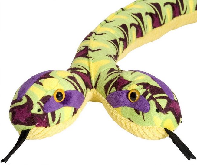 PELUCHE SERPENT SIAMOIS TOURBILLON GÉANT 54'' - WILD REPUBLIC