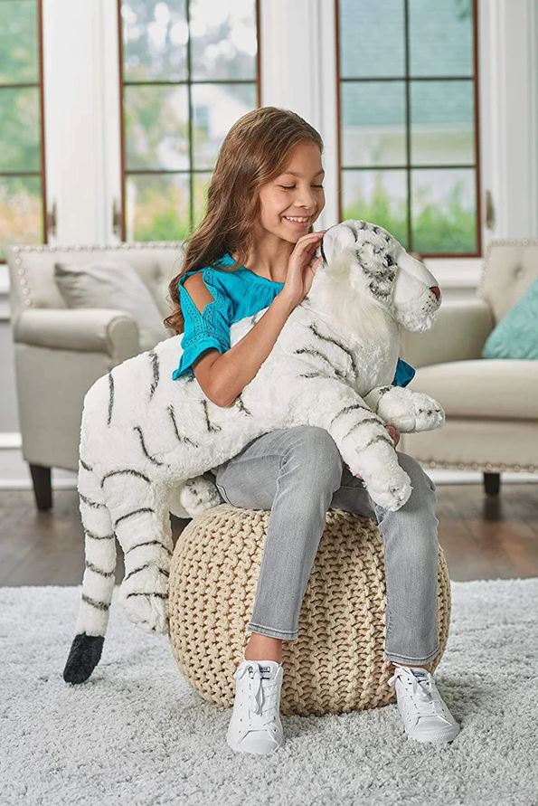 PELUCHE MEGA TIGRE BLANC - WILD REPUBLIC 76 CM (30")
