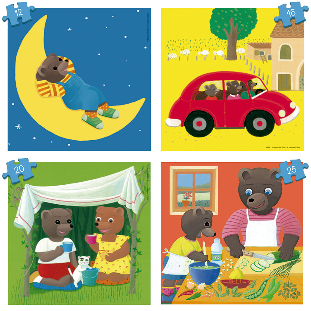 EDUCA 4 CASSE-TÊTES PROGRESSIFS - PETIT OURS BRUN #19884