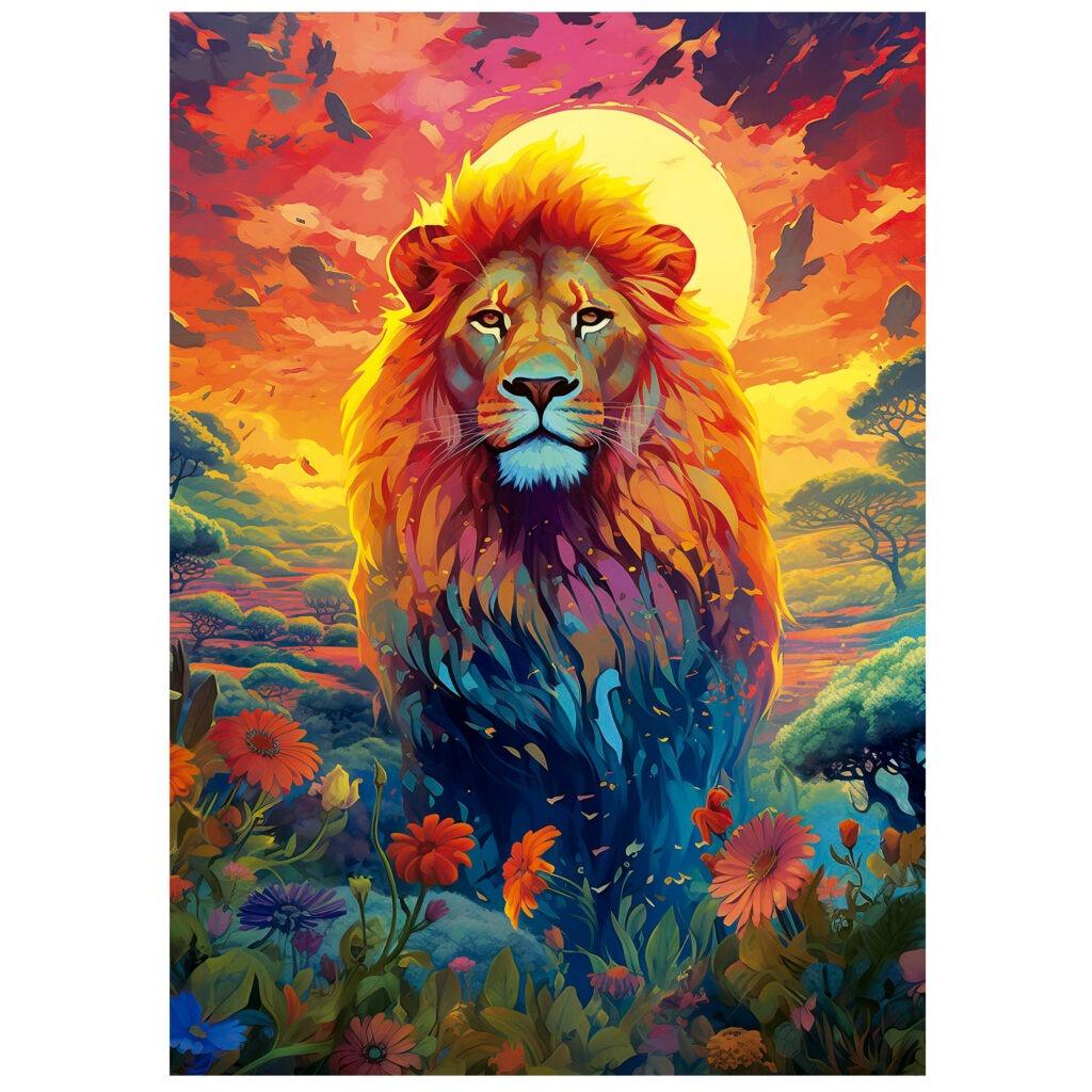 EDUCA JIGSAW PUZZLE 500 PIECES - MAJESTIC LION GAZE #20261