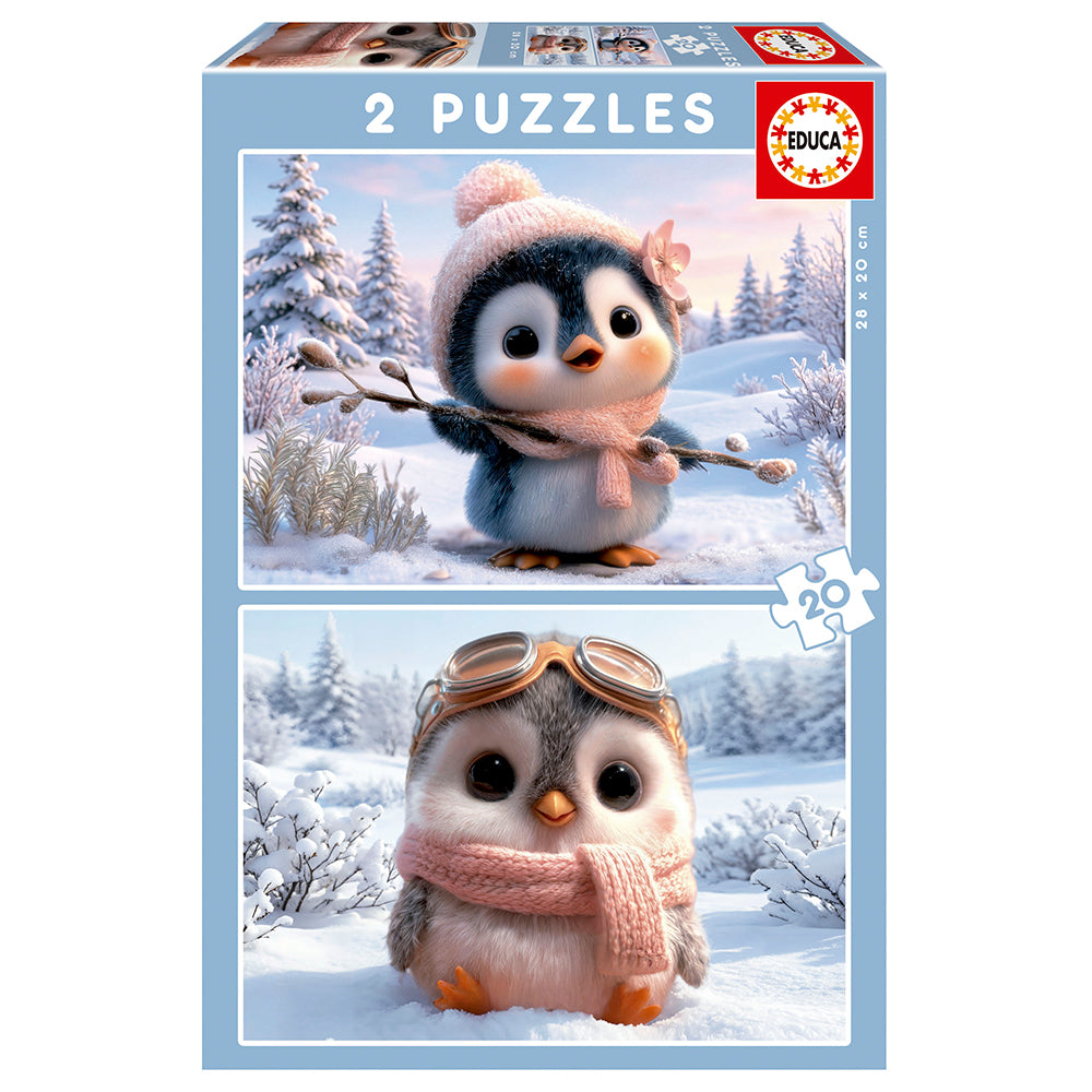 EDUCA 2X20 PIECE PUZZLES - CUTE PENGUINS #20505