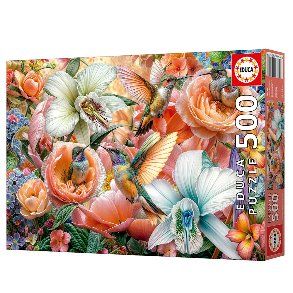 EDUCA JIGSAW PUZZLE 500 PIECES - HUMMINGBIRD GARDEN #20549