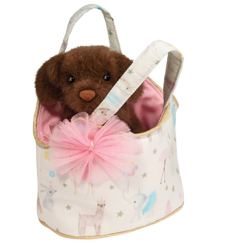BIRTHDAY POUCH - CHOCOLATE LABRADOR DOG 6"