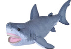 PELUCHE GRAND REQUIN BLANC À LA MÂCHOIRE OUVERTE 20" (50 CM)