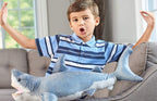 PELUCHE GRAND REQUIN BLANC À LA MÂCHOIRE OUVERTE 20" (50 CM)