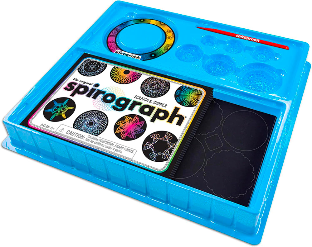 SPIROGRAPH - ENSEMBLE DE SPIROGRAPHE GRATTER ET SCINTILLER - VERSION BILINGUE