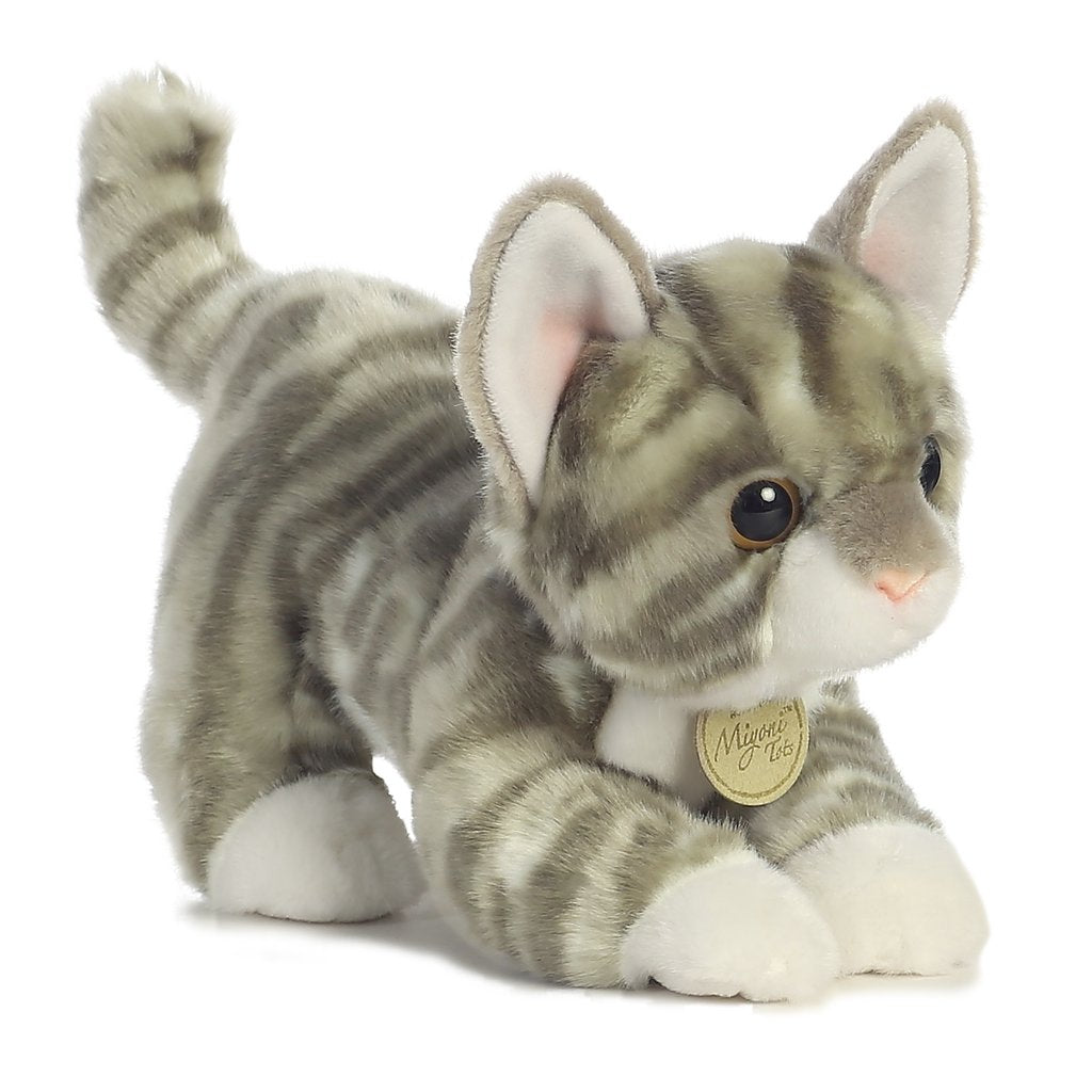 PELUCHE AURORA - CHAT GRIS TIGRÉS 10"