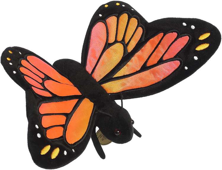AURORA MIYONI PLUSH - MONARCH BUTTERFLY 13"