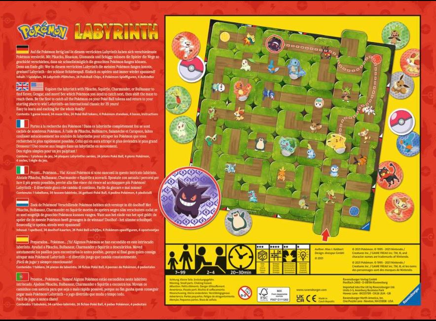 LABYRINTH GAME - POKÉMON