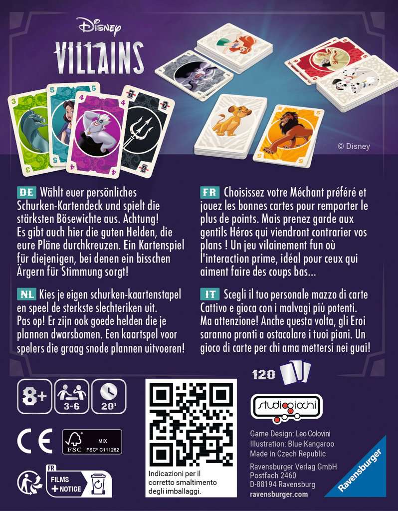 JEU RAVENSBURGER - VILLAINS LE JEU DE CARTES