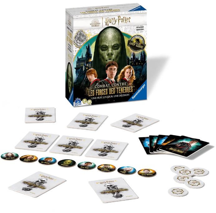 JEU RAVENSBURGER - HARRY POTTER COMBAT CONTRE LES FORCES DES TÉNÈBRES (BASÉ SUR LE JEU LOUP GAROU)