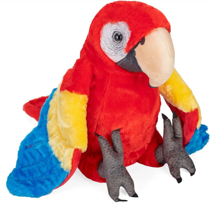 PELUCHE PERROQUET ARA 38 CM (15") - WILD REPUBLIC