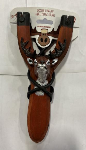 LANCE-PIERRE CERF EN BOIS (SLINGSHOT)