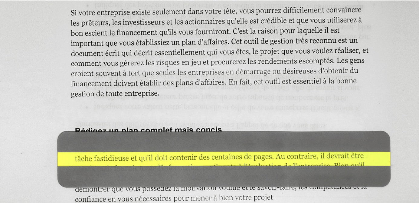 ROBIII - RÈGLE DE LECTURE - JAUNE