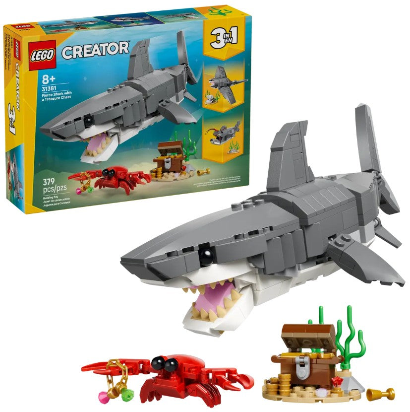 LEGO CREATOR - LE REQUIN FÉROCE ET LE COFFRE AU TRÉSOR #31381