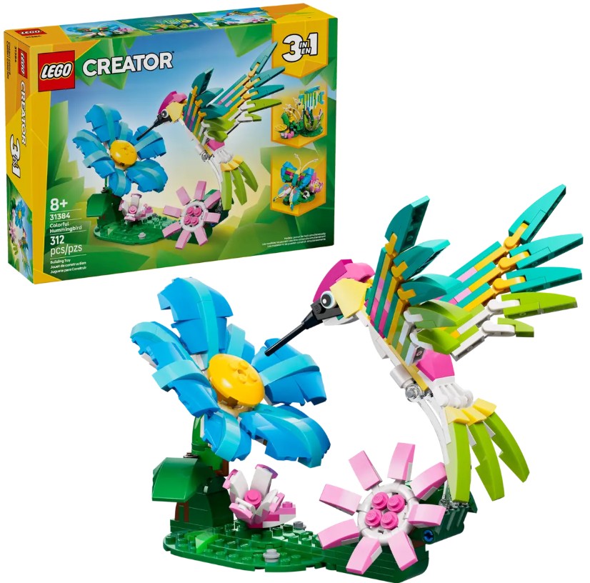 LEGO CREATOR - LES ANIMAUX SAUVAGES - LE COLIBRI COLORÉ #31384